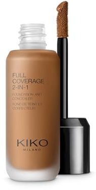 KIKO Milano Full Coverage 2-In-1 Foundation & Concealer 34 N110, 2-In-1-Foundation Mit Concealer, Hohe Deckkraft
