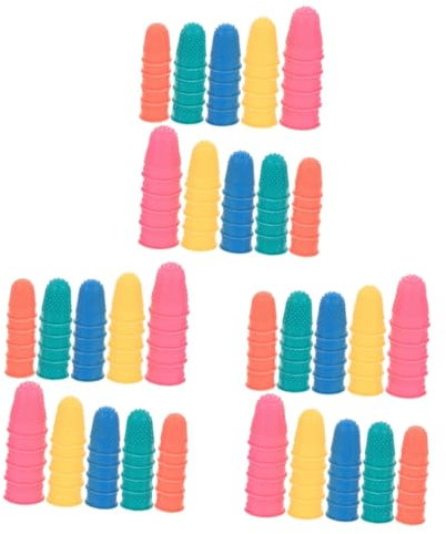 FRCOLOR 150pcs Finger Protectors Rubber Fingers Tip Cover Nonslip for Kitchen Gardening Craft
