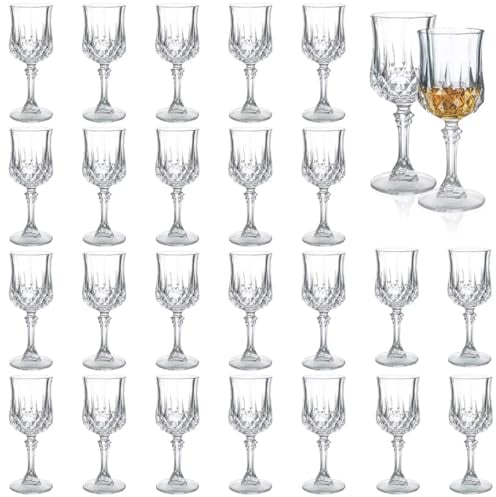 Soopiiso Cordial Schnapsgläser Mit Stiel, 50 ml, 24 Stück - Tequila-Schnapsgläser, Herrygläser