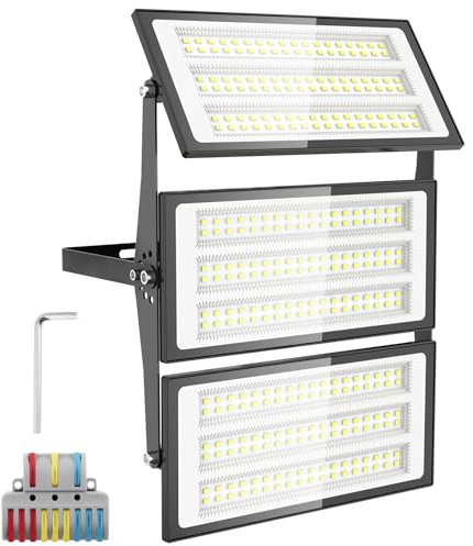 Viugreum 300W Projecteur LED Exterieur, Blanc Froid 6500K 30000LM, IP66 Étanche Eclairage Exterieur, Extérieur De Projecteur Idéal Pour Garage Atelier Parkings Gym