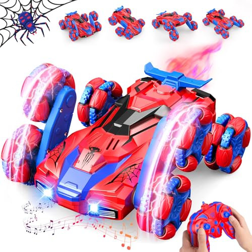 Dreamlandia 6WD Remote Control Cars, Monster Truck Toys for 3-12 Year Old Boys Girls RC Car Girls Gifts for 3-12 year old Boys Toys age 3-10 Kids Outdoor Toys, Car Toys With Spray Roar LED Lights