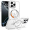 Telaso Magnetic Case for iPhone 16 Pro Case, [Compatible with MagSafe] with 360° Rotatable Ring Stand Slim Shockproof Protective Phone Cases for iPhone 16 Pro 6.3, Clear