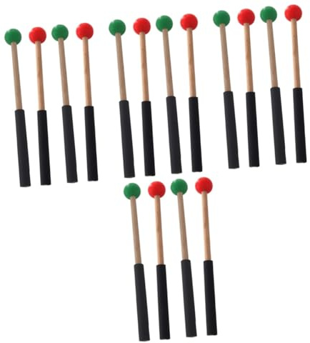 HEMOTON 8 Paare Trommelstock Schlägel für Glockenkits Marimba-Sticks Xylophon-Trommelstöcke musikinstrumente musical instruments Percussion-Zubehör musikalische Perkussionsschlägel Holz