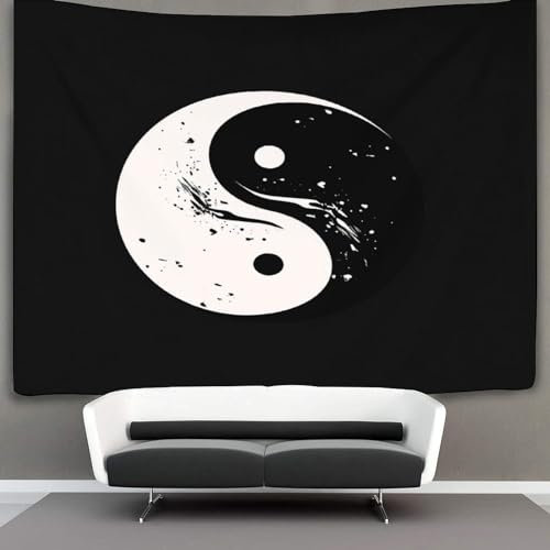 NQHXLRUDC 3D Druck Yin Yang Bagua Wandteppiche Poster Ornament Wandbehang Wandteppich Raumteiler Vorhang Für Wohnzimmer Schlafzimmer Tapisserie 100cmx150cm