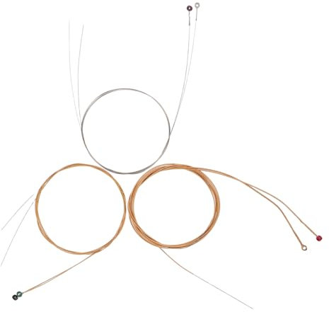 WESIEVYA 6piezas Cuerdas De Guitarra Folk Metálicas Para Reemplazo De Guitarras Acústicas Resistentes y Duraderas Para Principiantes y Profesionales