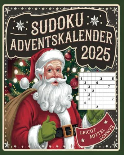 Der Sudoku Adventskalender 2025: Rätsel Adventskalender für Erwachsene mit 144 Sudokus von leicht - schwer