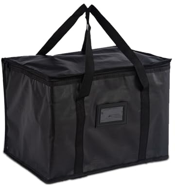 SUOXU 16L Insulated Lunch Bag Thermal Cooler Bag - Leakproof Reusable Lunch Box Tote for Men & Women, Work School Picnic Travel (Black)