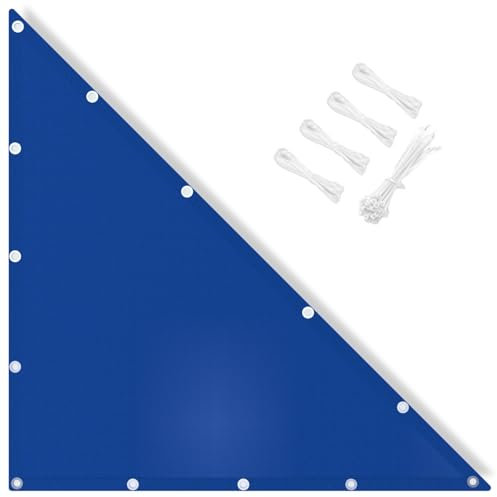 IOAOI Toldo parasol impermeable, 1 x 2 x 2,24 m, toldo triangular recto, 95% de bloqueo UV con cuerda gratuita, toldo de protección solar para exteriores, jardín, patio, césped, pérgola, cochera, azul