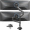 VIVO Dual Ultrawide Monitor Arms with Pole, 57 inch Screens up to 59.4 lbs, Desk Mount TV and Monitor Stand Designed for Samsung Odyssey Ark, Neo G9, ViewFinity S9, and More, Black, STAND-GT57T2