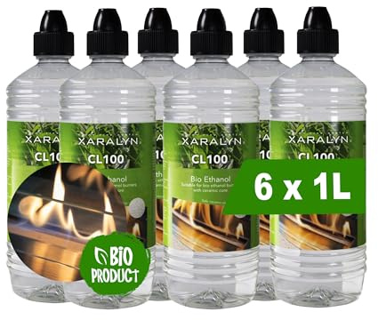 Xaralyn | Ethanol CL100 (6X 1 Liter) - 100% reines Bioethanol - geruchsfrei – niederländischer Herkunft – umweltfreundlicher Kraftstoff