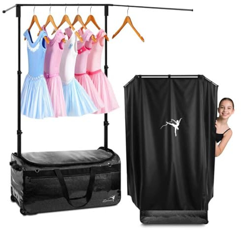 Sac de danse avec porte-vêtements, grandes sacs de danse avec roulettes pour danseuses/filles/dames, sac de voyage pliable pour danse, incontournables pour les compétitions de danse, tendance