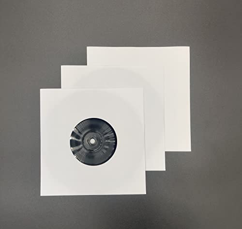 7 Inch White Paper Sleeves Pack of 25