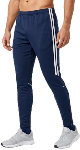 Men's Tracksuit Bottoms Tango Trousers for Gym & Running (Blue, XL)