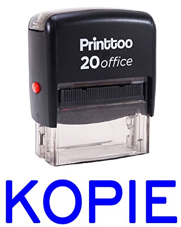 Printtoo Selbstfarber KOPIE Stempel Buro stationar Bedrucktes Stamp - Blau
