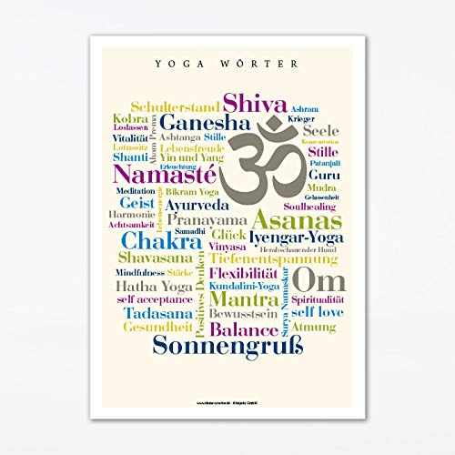 Mini-Poster Yoga Wörter (DIN A4)
