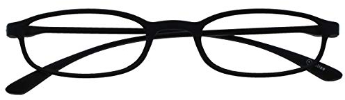 OPULIZE Fly Taschengröße Super Licht Lesebrille Matt Schwarz Herren Damen Federscharniere Lesehilfe R67-1 +2,00