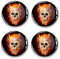 4 x Gel Aufkleber für Nabendeckel 60mm Durchmesser Felgenaufkleber Sticker für Felgen Emblem Doming für Auto Kfz Tuning Zubehör DM007 (Nr. 5 Skull in Flames, Gel Aufkleber Set)