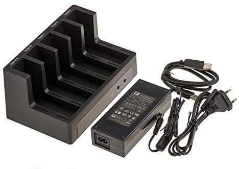 Kalea-INFORMATIQUE Estación de Acoplamiento USB para 5 Discos Duros SATA 2,5 ó 3,5. Base con Enlace USB3, función CLONING y Fuente de alimentación Externa de 6,5 A.