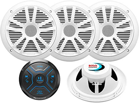BOSS Audio Systems MG250W.64 Altoparlanti marini e ricevitore calibro (amplificatore 4 CH integrato)