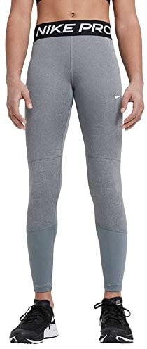 Nike G NP TGHT Leggings, Carbon Heather/(White), M Bambina