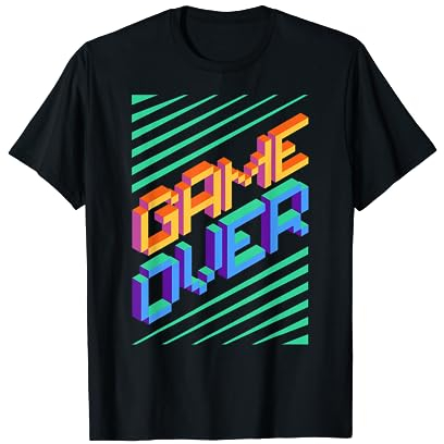 Game Over I Vintage Retro Konsole PS5 Gaming T-Shirt