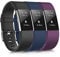 Oumida Bracelet Compatible pour Fitbit Charge 2, Bracelet de Montre pour Homme Femme Bracelet de Sport Silicone Réglable pour Fitbit Charge 2 Grand Petit (sans Montre) (S, 3PACK2)