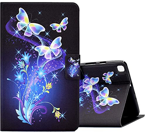 ONETHEFUL Coque Libro Étui pour Samsung Galaxy Tab A 8.0 2019 T290 T295 Tablette Housse Cover Protection Étuis avec PU Cuir et Stand - Fleur Papillon