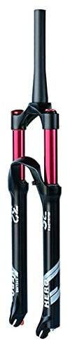 Jejy Gerades Rohr 1-1/8 XC Mountainbike Luft Federgabel 26/27,5/29 Zoll, Leichte Vordergabeln Magnesiumlegierung MTB Fahrrad Zubehör Manuelle Sperre (Color : Tapered Manual Lockout, Size : 27.5)