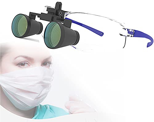 Lupenbrille Hände Frei Kopfband Brillen Lupe 2.5X, Vergrößerung Brillenlupe für Chirurgische Medizin, Binokulare Lupenlupe Zahnmedizinische Binokularlupe