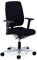Sedus Early Bird, eb-102, Ergonomischer Bürostuhl, mit Vollpolster Rückenlehne 11-Fach arretierbar, integrierte Lordosenstütze, Synchronmechanik, (Schwarz + Aluminium poliert)