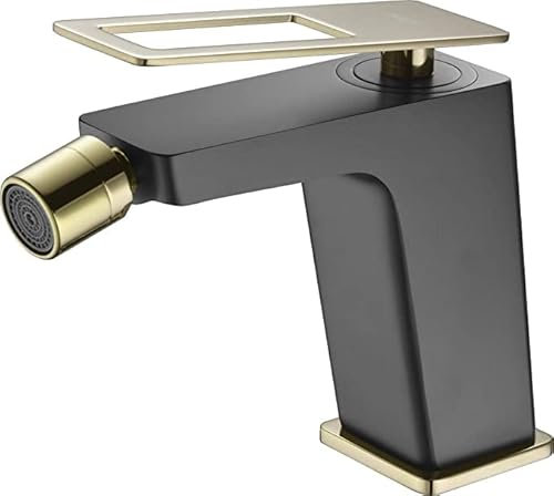 IMEX - Rubinetto bidet monocomando serie Svezia BDC032-2NGOLD nero opaco e oro lucido