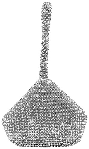 Elegant Mini Soft Body Bridesmaid Women Girl Bride Bling Diamante Crystal Prom Cocktail Party Wedding Engagement Evening Bag Purse Clutch Pouch