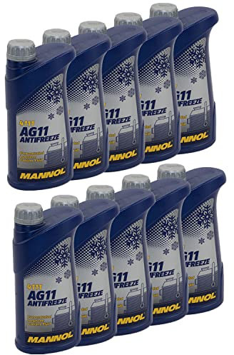 Kühlerfrostschutz Konzentrat MANNOL AG11 Longterm -40°C 10 X 1 Liter blau