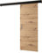 KRYSPOL Schiebetür SALWADOR 1 90cm, Türen, Schlafzimmer, Wohnzimmer, Korridor, Modern Design (Artisan Eiche/Gitter: schwarz matt/Griff: Silber)