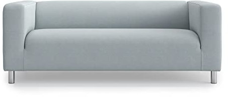MASTERS OF COVERS Ersatzsofabezug für IKEA Klippan 2-Sitzer, Klippan 2 er Sofabezug, Loveseat, Sofa Überzug, 180 cm x 85 cm x 58 cm (Rauchgrau, Polyester Petite)