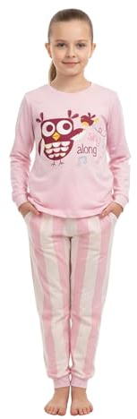A2Z 4 Kids Girls Pyjamas Traditional PJS Pyjama Set Long Sleeve Top - PJS 186 Sing Baby Pink_5-6