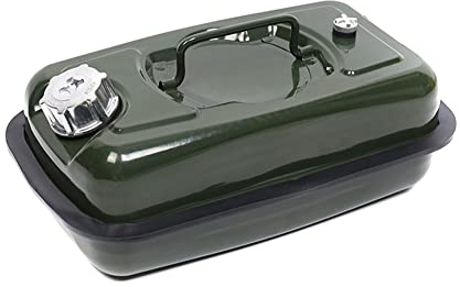 Ihreesy Bidon d'Essence Portable 3L en Métal Plat Avec Bec Verseur et Capuchon en Aluminium - Pour Moto et Carburant