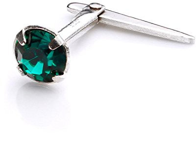 jewellerybox Clou de Nez en Argent 925/1000 et Cristal 3mm Fermoir Andralok - Grenat