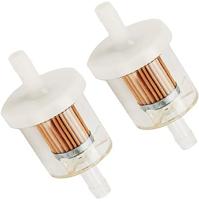 DSkoiph Pack of 2 691035 493629 Fuel Filter Universal 40 Micron 1/4 Inline Compatible with Briggs & Stratton for Kawasaki 49019-7001 7-07061 for Kohler 2505007S 2505021S for husqvarna Lawnmower Parts