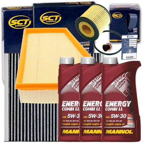 BandelOne enthält Filterset+Mannol 5W30 Öl für 1.2 Polo 6R Fabia 2 Rapid Roomster Toledo