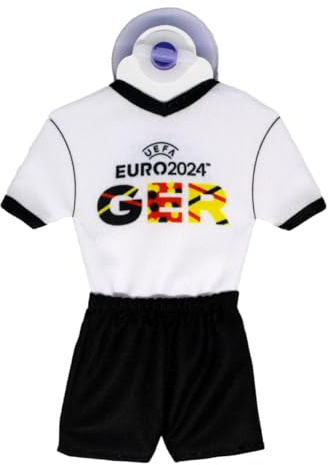 UEFA Euro 2024 Mini-Kit/Mini-Trikot 17x14cm, mit Saugnapf, Fussball Fanartikel, Europameisterschaft, offizielles Lizenzprodukt, Geschenkartikel
