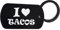 Lauthings Porte-clés en acier avec inscription « I Love Tacos Food Mexicain », Noir , taille unique