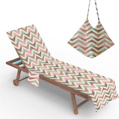 Serviette De Plage En Microfibre Pour Bain De Soleil Chaise Longue De Jardin Rayures Housse De Protection Recliner SéChage Rapide Housse Chaise Longue Pour Piscines Plages (Colour 1, 73 x 210 cm)