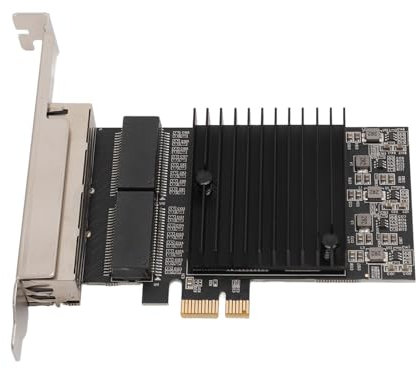 Scheda di Rete Gigabit Ethernet 82571, Schermatura Esterna Ad Alta Durezza, Dissipazione del Calore, velocità di Trasmissione Elevata con 4 Porte per PC Desktop