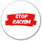 Huuraa Aufkleber Stop Racism Geschenk 10cm Sticker Stop Racism Geschenkidee