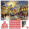 Dreamtop Adventskalender Puzzle Erwachsene 2024 Weihnachts 1008 Teile Adventskalender Puzzles Weihnachten Geschenke für Männer und Frauen (Stil A)