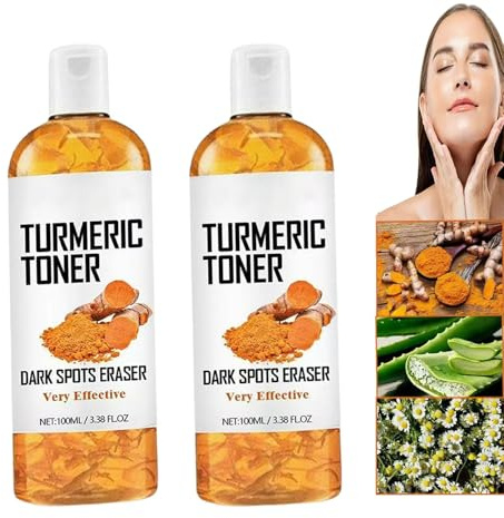 Kurkuma-Toner, West Month Kurkuma-Gesichtsessenz spendet Feuchtigkeit und hydratisiert, Kurkuma-Toner zum Entfernen dunkler Flecken für dasToner zur Feuchtigkeitsversorgung des (2pcs)