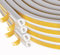Draught Excluder Tape for Door Window Self-Adhesive Foam Sealing Strip Type D Against Cold Draught/Soundproof/Waterproof/Dustproof, White, 20m