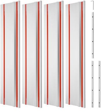VEVOR Guida per Troncatrice a Binario, Gamma di Taglio 279,4 cm Guida per Troncatrice Circolare in Alluminio Estruso 69,85 cm e 3 Connettori, per Troncatrice a Binario Makita, Festool e WEN