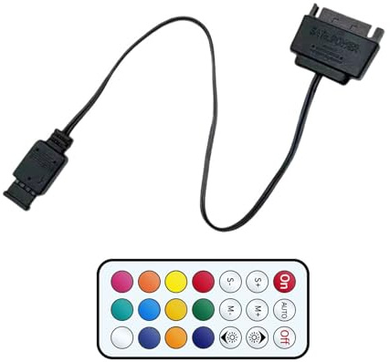 UNTERING 5 V 3-poliger ARGB-Controller mit 10 Beleuchtungsmodi, 15-polig, kompatibel mit Computergehäuse, Modding, Gaming, PC, Beleuchtungssteuerung